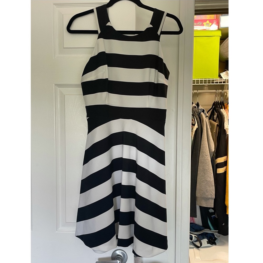 Black and white striped RACHEL Rachel Roy dress